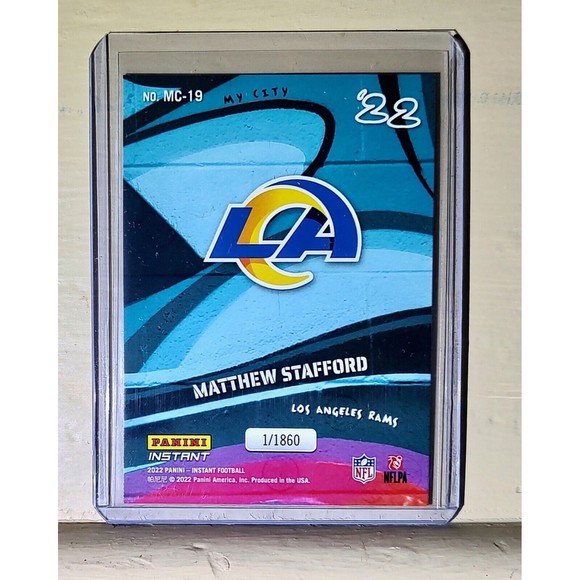 Matthew Stafford 2022 Panini NFL MyCity #19 Football Card 1/1860 - Picture 2 of 2
